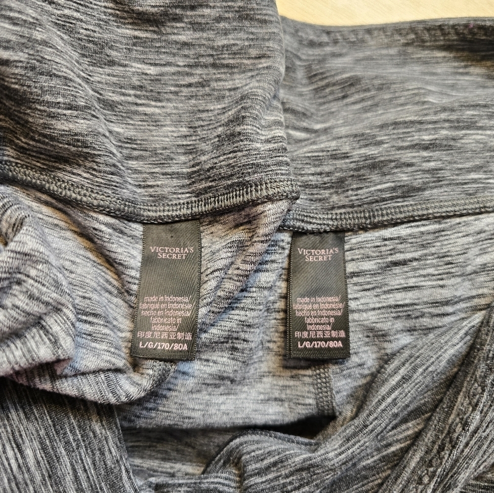 Victoria's Secret Grey Leggings 2 Pairs Size Large - Picture 11 of 11